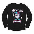 67 Meme Six Seven Bruh Baseball Ice Cream Drip Youth Long Sleeve Tee