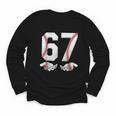 67 Six Seven Number 6 7 Meme Baseball Six Seven For Boys Men Youth Long Sleeve Tee