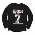 7th Birthday Baseball Bruh I'm 7 Double Digits 7 Years Old Youth Long Sleeve Tee 7th Birthday Baseball Bruh I'm 7 Double Digits 7 Years Old Youth Long Sleeve Tee
