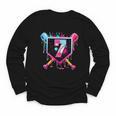 7th Birthday Boys Baseball Ice Cream Drip Boys Baseball Youth Long Sleeve Tee
