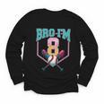 8th Birthday Boy Bro I'm 8 Years Old Baseball Theme Youth Long Sleeve Tee