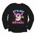 9th Birthday Baseball 9 Year Old Ice Cream Drip Boy Baseball Youth Long Sleeve Tee