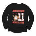 Awesome Since 2015 11 Year Old Boys Bday Baseball Theme Youth Long Sleeve Tee