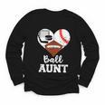 Ball Aunt Heart Football Baseball Hockey Game Day Youth Long Sleeve Tee Ball Aunt Heart Football Baseball Hockey Game Day Youth Long Sleeve Tee