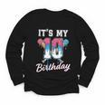 Baseball 10 Year Old Ice Cream Drip 10th Birthday Boys Youth Long Sleeve Tee Baseball 10 Year Old Ice Cream Drip 10th Birthday Boys Youth Long Sleeve Tee