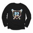 Baseball 12 Year Old Ice Cream Drip 12th Birthday Boys Youth Long Sleeve Tee