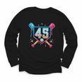 Baseball 45 Year Old Ice Cream Drip 45th Birthday Number 45 Youth Long Sleeve Tee Baseball 45 Year Old Ice Cream Drip 45th Birthday Number 45 Youth Long Sleeve Tee