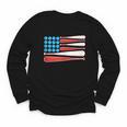 Baseball American Flag Patriotic USA Pride Youth Long Sleeve Tee