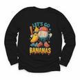 Baseball Banana Sports Drip Art For Kids Youth Long Sleeve Tee