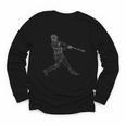 Baseball Batter Line Abstract Geometry Team Player Family Youth Long Sleeve Tee
