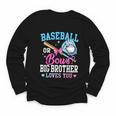 Baseball Or Bows Big Brother Loves You Gender Pink Or Blue Youth Long Sleeve Tee Baseball Or Bows Big Brother Loves You Gender Pink Or Blue Youth Long Sleeve Tee