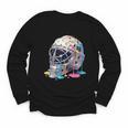 Baseball Catcher Mask Ice Cream Dripping Baseball Boys Youth Long Sleeve Tee