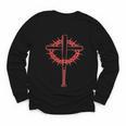 Baseball Cross Bats Pitcher Jesus Faith Youth Long Sleeve Tee