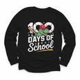 Baseball Dinosaur 100 Days Of School Kids Theme Youth Long Sleeve Tee