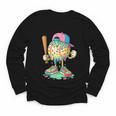 Baseball Drip For Boys Ice Cream Drip Baseball Sport Youth Long Sleeve Tee