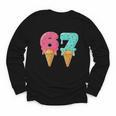 Baseball Drip Ice Cream 67 Baseball Youth Long Sleeve Tee