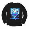Baseball Drip Ice Cream Blue Glow Melt Ball Graphic Youth Long Sleeve Tee Baseball Drip Ice Cream Blue Glow Melt Ball Graphic Youth Long Sleeve Tee