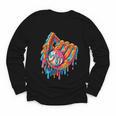 Baseball Drip Ice Cream Sprinkles Baseball Glove For Boys Youth Long Sleeve Tee