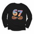 Baseball Drip Number 67 Player Six Seven Meme Youth Long Sleeve Tee Baseball Drip Number 67 Player Six Seven Meme Youth Long Sleeve Tee