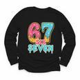 Baseball Drip Number 67 Player Trendy 6 7 Meme Youth Long Sleeve Tee Baseball Drip Number 67 Player Trendy 6 7 Meme Youth Long Sleeve Tee