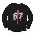 Baseball Drip Number 67 Sports Player Six Seven Meme Fan Youth Long Sleeve Tee Baseball Drip Number 67 Sports Player Six Seven Meme Fan Youth Long Sleeve Tee