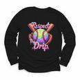 Baseball Drip Respect The Drip Purple Ice Cream Sprinkles Youth Long Sleeve Tee