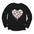 Baseball Heart Drip Valentine's Day Baseball Lover Boys Men Youth Long Sleeve Tee