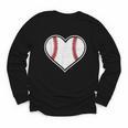 Baseball Heart Love Sport Valentines Day Men Women Boys Kids Youth Long Sleeve Tee