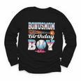 Baseball Ice Cream Drip Bonus Mom Of The Birthday Boy Youth Long Sleeve Tee