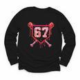 Baseball Ice Cream Drip Number 67 Meme Valentine Couple Love Youth Long Sleeve Tee Baseball Ice Cream Drip Number 67 Meme Valentine Couple Love Youth Long Sleeve Tee