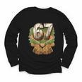 Baseball Ice Cream Drip Number 67 Playground Player 67th Youth Long Sleeve Tee