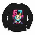 Baseball Ice Cream Drip Number 67 Six Seven Meme 67 Youth Long Sleeve Tee