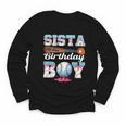 Baseball Ice Cream Drip Sista Of The Birthday Boy Youth Long Sleeve Tee