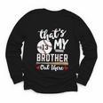 Baseball Jersey Number 13 That's My Brother Out There Youth Long Sleeve Tee