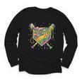 Baseball Mardi Gras Home Plate Ice Cream Drip Carnival Mask Youth Long Sleeve Tee Baseball Mardi Gras Home Plate Ice Cream Drip Carnival Mask Youth Long Sleeve Tee