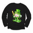 Baseball Player Ice Cream Drip Shamrocks St Patrick's Day Youth Long Sleeve Tee Baseball Player Ice Cream Drip Shamrocks St Patrick's Day Youth Long Sleeve Tee