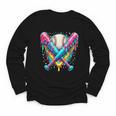 Baseball Player Ice Cream Drip Youth Long Sleeve Tee Baseball Player Ice Cream Drip Youth Long Sleeve Tee