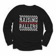 Baseball Player Raising Ballers Game Day Respect The Drip Youth Long Sleeve Tee Baseball Player Raising Ballers Game Day Respect The Drip Youth Long Sleeve Tee
