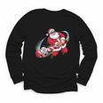Baseball Santa 67 Christmas Xmas Pajamas Boys Youth Long Sleeve Tee