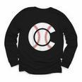 Baseball Sport Player Graphic Monogram Initial Letter C Youth Long Sleeve Tee Baseball Sport Player Graphic Monogram Initial Letter C Youth Long Sleeve Tee