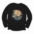 Baseball Waves Ocean Sports Baseball Fans Youth Long Sleeve Tee