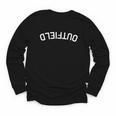 BaseballSoftball Upside Down Outfield Youth Long Sleeve Tee BaseballSoftball Upside Down Outfield Youth Long Sleeve Tee