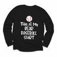 Bear Baseball Shirt For Players Fans And Moms Youth Long Sleeve Tee