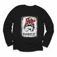 Bleached Nanny Life Soccer Messy Bun Baseball Game Day Youth Long Sleeve Tee Bleached Nanny Life Soccer Messy Bun Baseball Game Day Youth Long Sleeve Tee