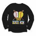 Bonus Mom Of Both Half Baseball Softball Ice Cream Drip Youth Long Sleeve Tee Bonus Mom Of Both Half Baseball Softball Ice Cream Drip Youth Long Sleeve Tee