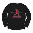 Boston Lovers Skyline Retro Baseball Heartbeat Men Women Youth Long Sleeve Tee