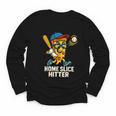Boys Pizza Theme Baseball Home Hitter Youth Long Sleeve Tee