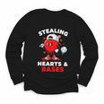 Boys Valentines Baseball Drip Icecream Stealing Hearts Kids Youth Long Sleeve Tee Boys Valentines Baseball Drip Icecream Stealing Hearts Kids Youth Long Sleeve Tee