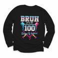Bruh It's My 100 Days Of School Baseball Ice Cream Drip Boys Youth Long Sleeve Tee Bruh It's My 100 Days Of School Baseball Ice Cream Drip Boys Youth Long Sleeve Tee