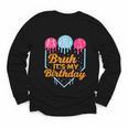 Bruh It's My Birthday Ice Cream Drip Baseball Birthday Youth Long Sleeve Tee